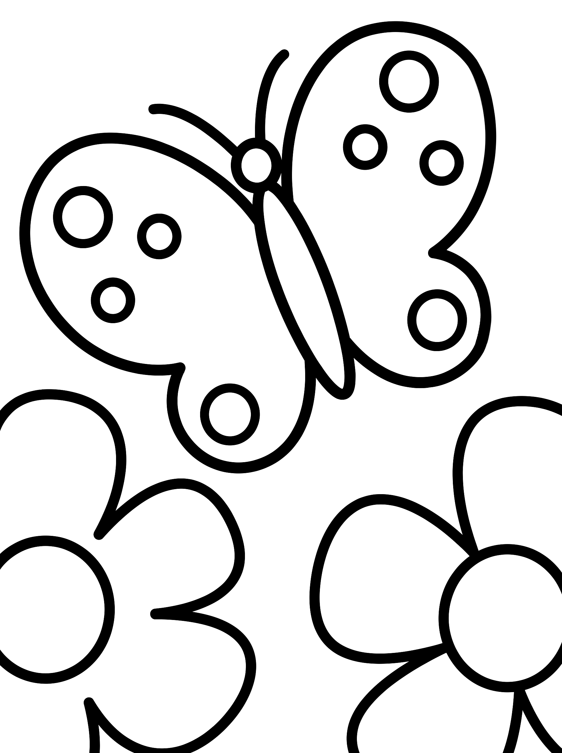 Butterfly coloring page to print