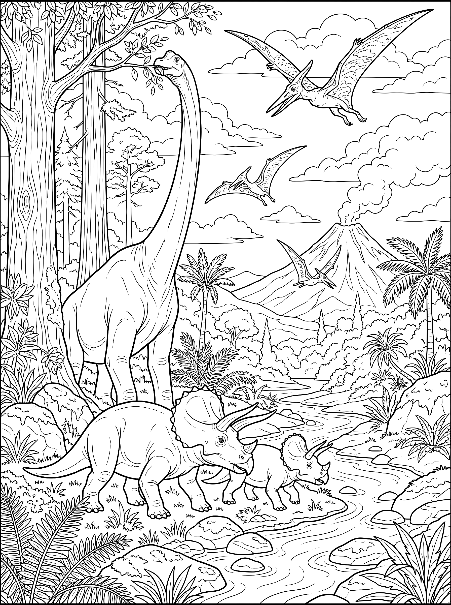 Dinosaur valley coloring page to print