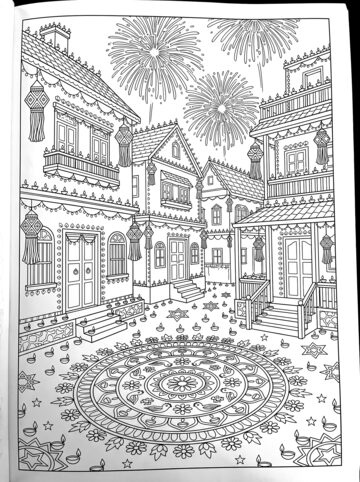 Festival of lights coloring page
