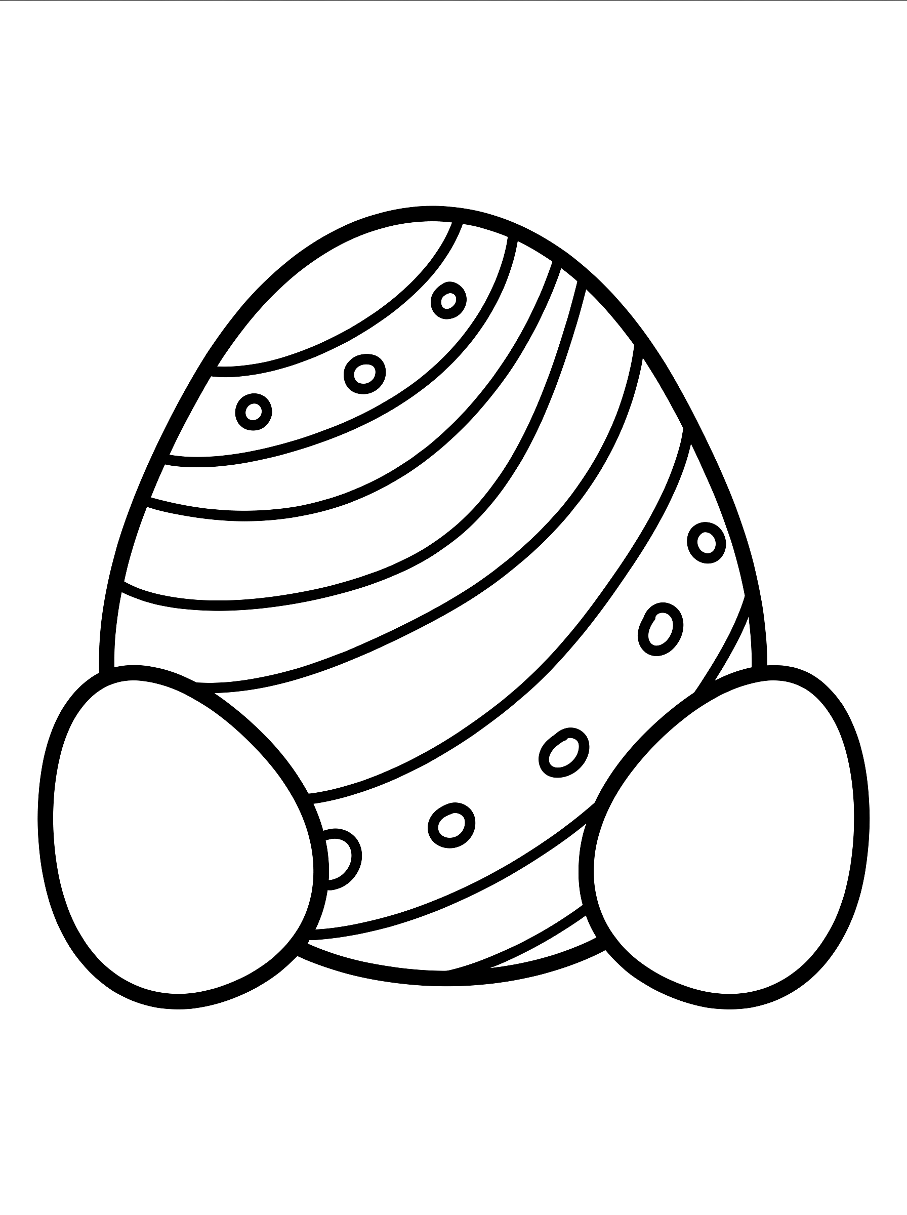 One big egg coloring page to print