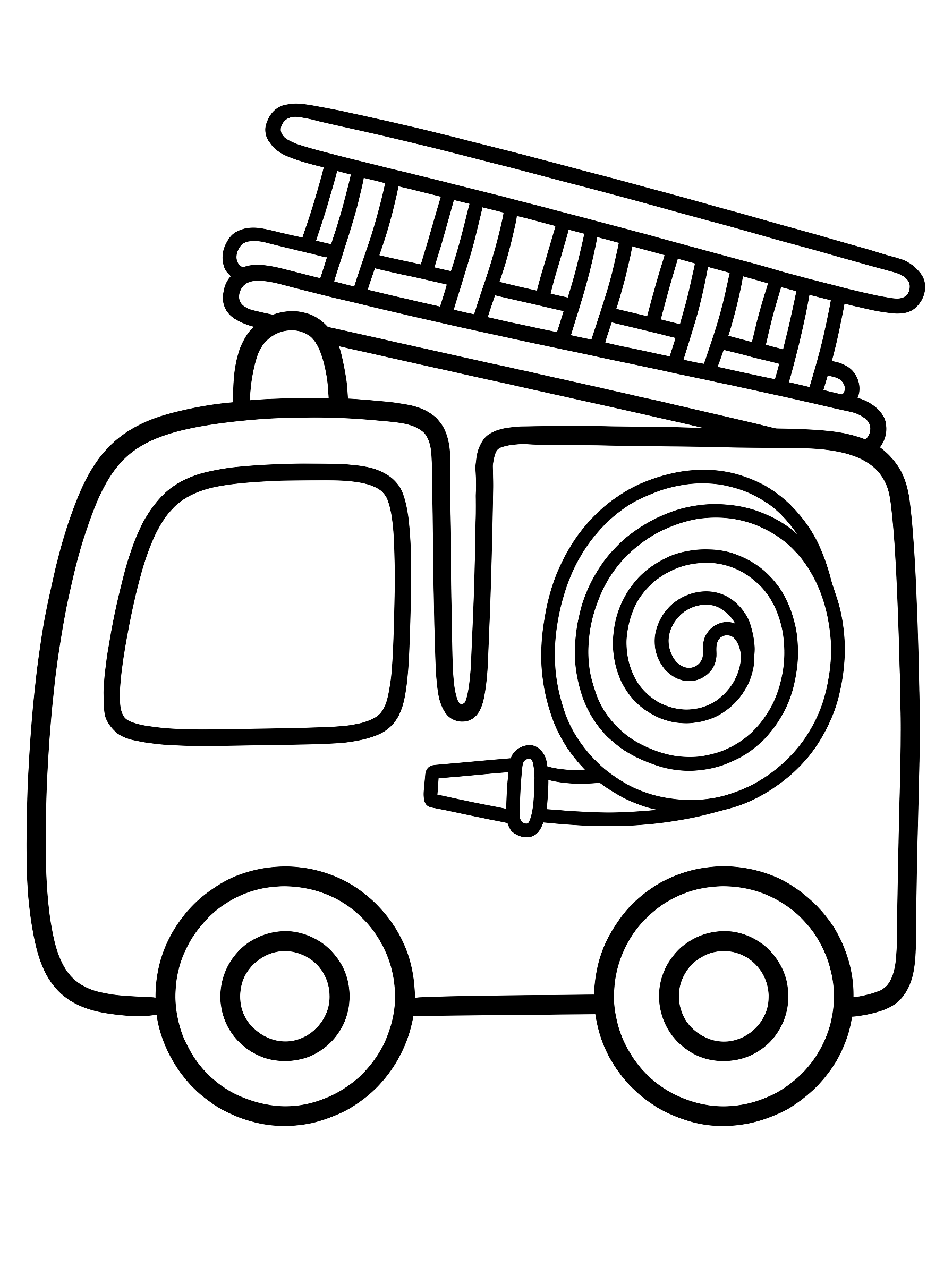 Fire truck coloring page to print
