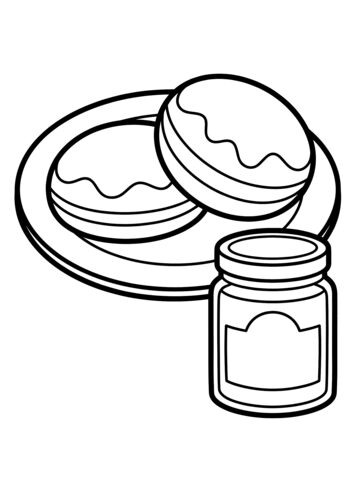 Jelly doughnuts coloring page