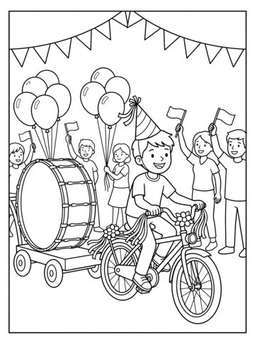 Parade coloring page