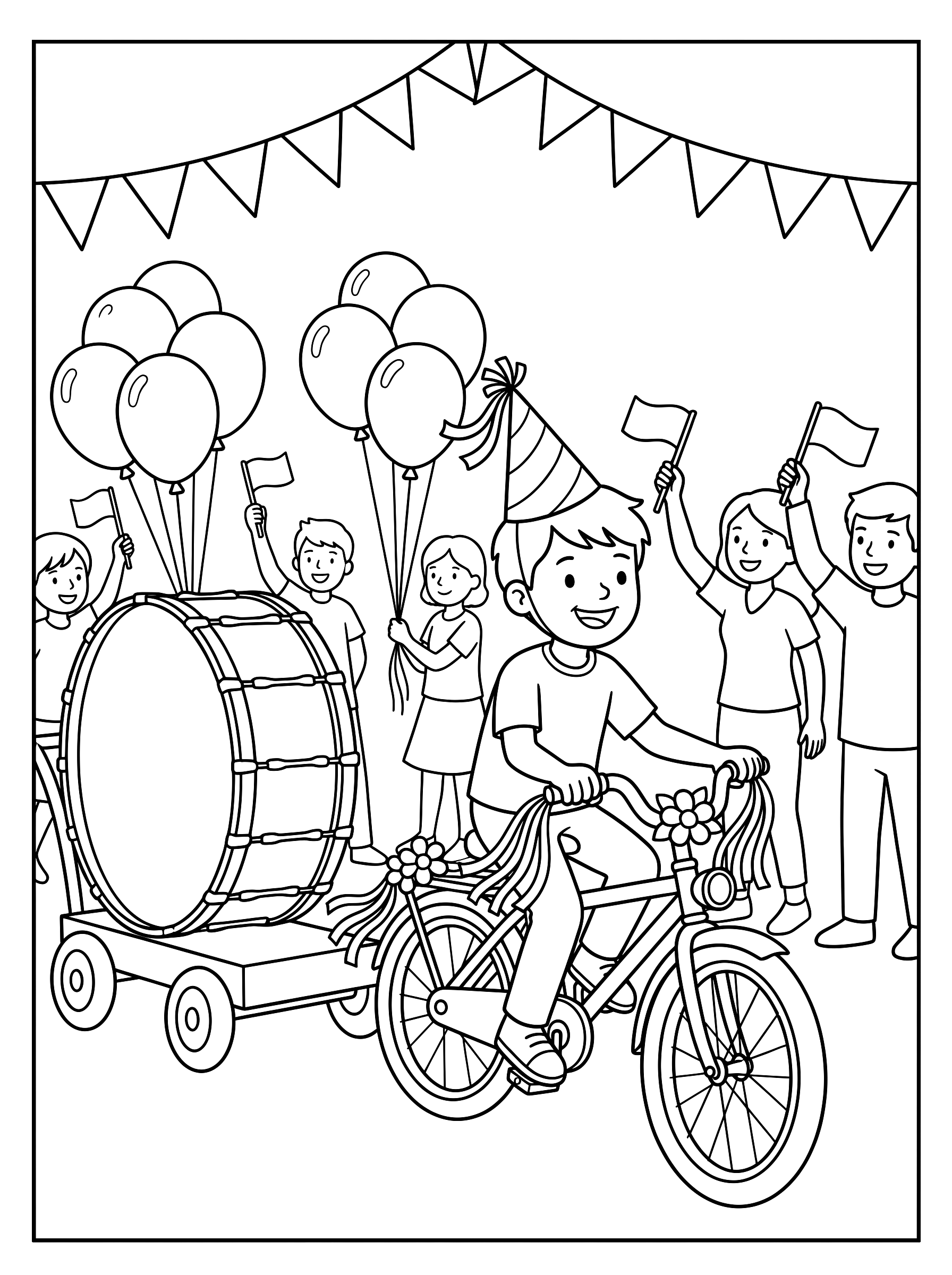 Parade coloring page to print