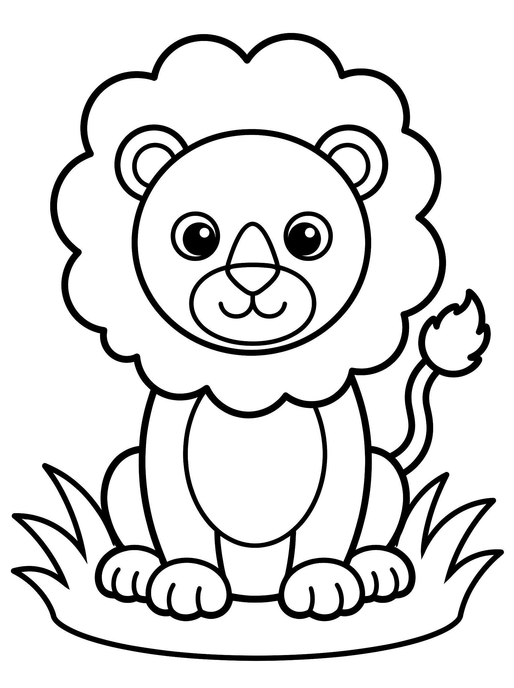 Lion cub coloring page to print