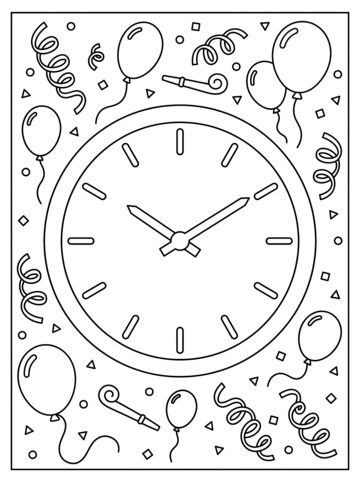 Countdown coloring page