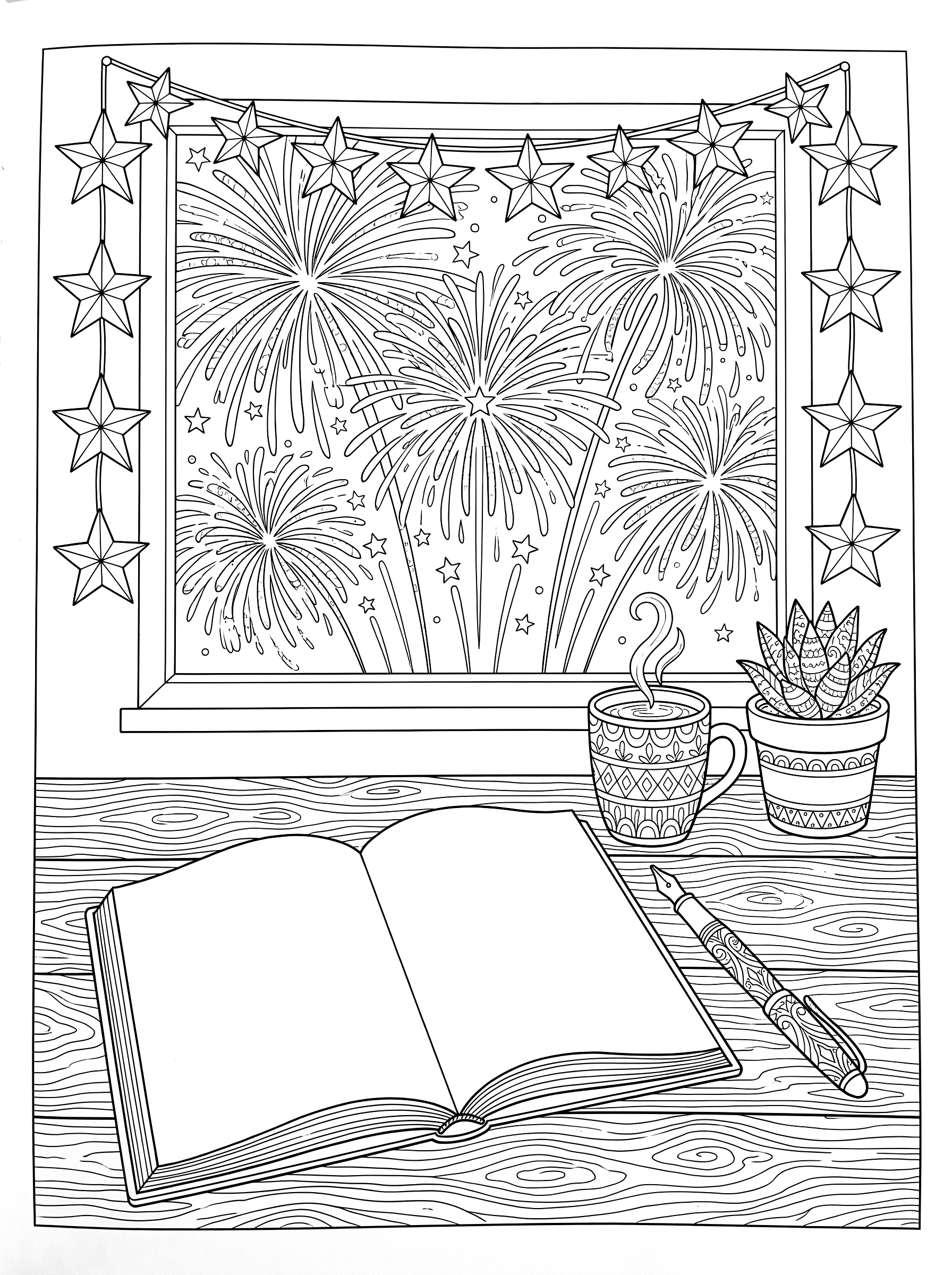 A brand new page coloring page to print