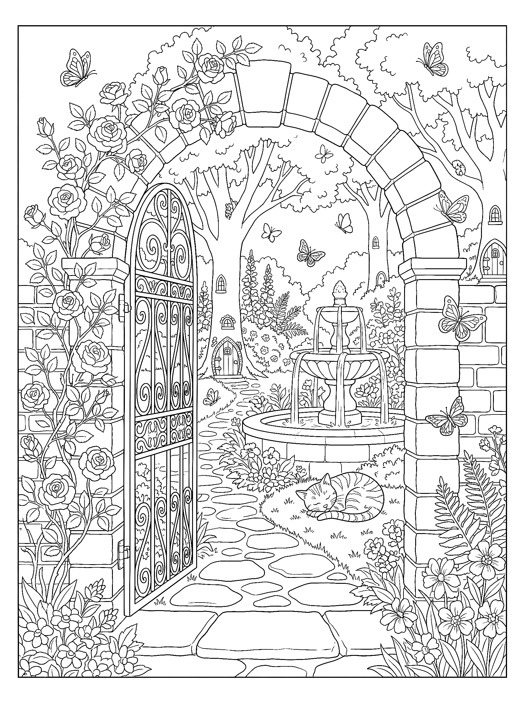 The secret garden coloring page to print