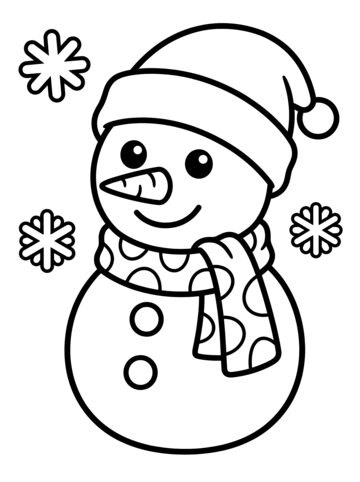 Snowman coloring page