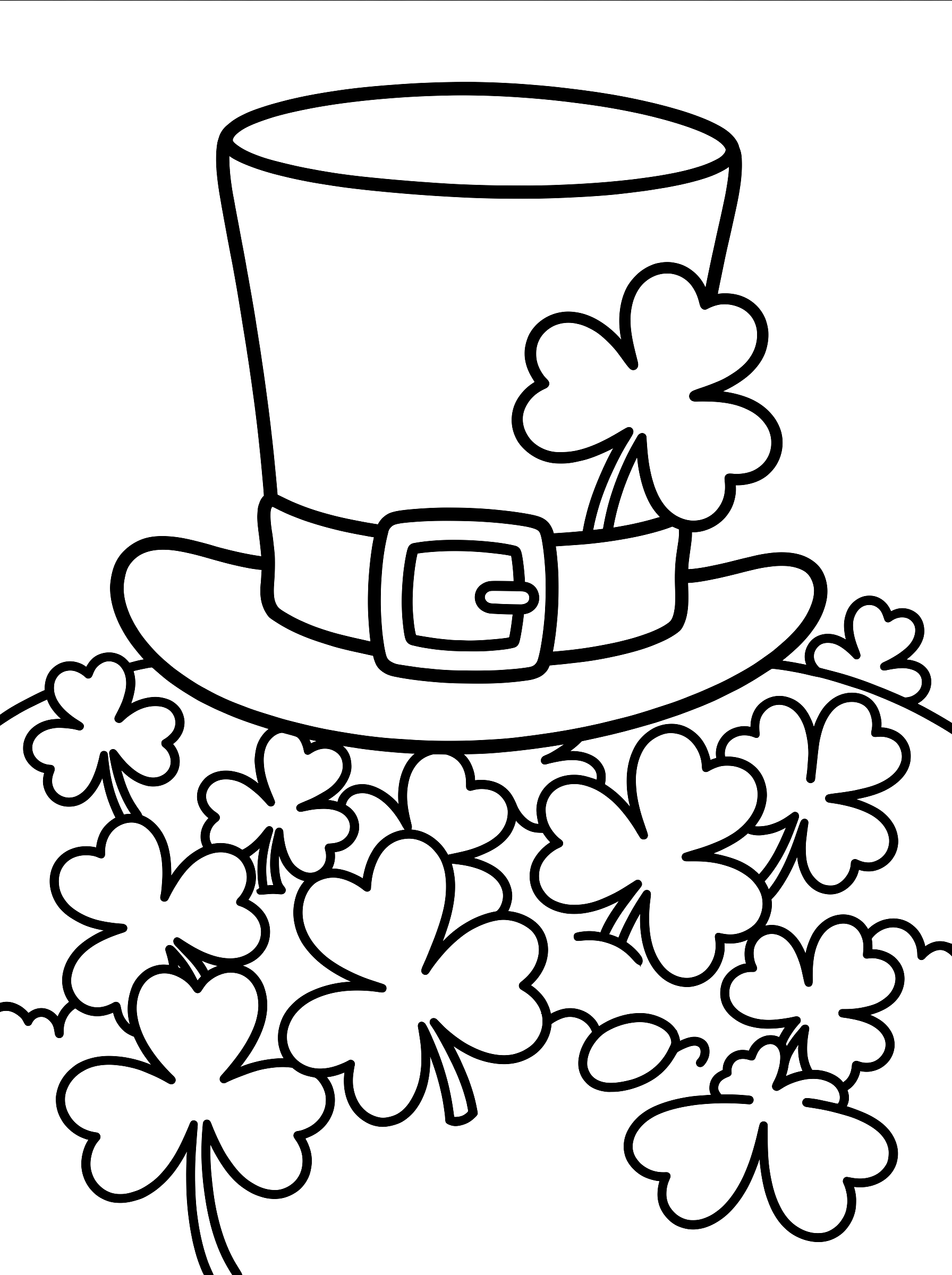 Buckled hat coloring page to print