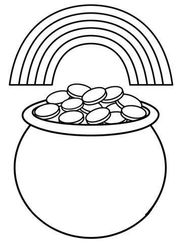 Pot of gold coloring page