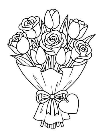 Bouquet coloring page