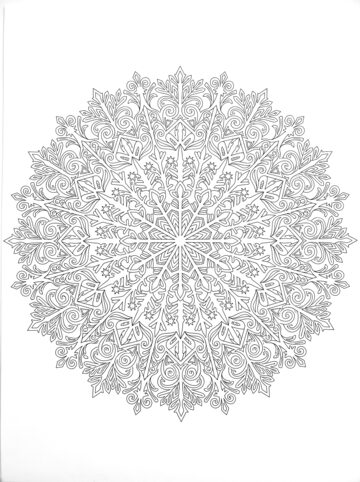 Snowflake mandala coloring page