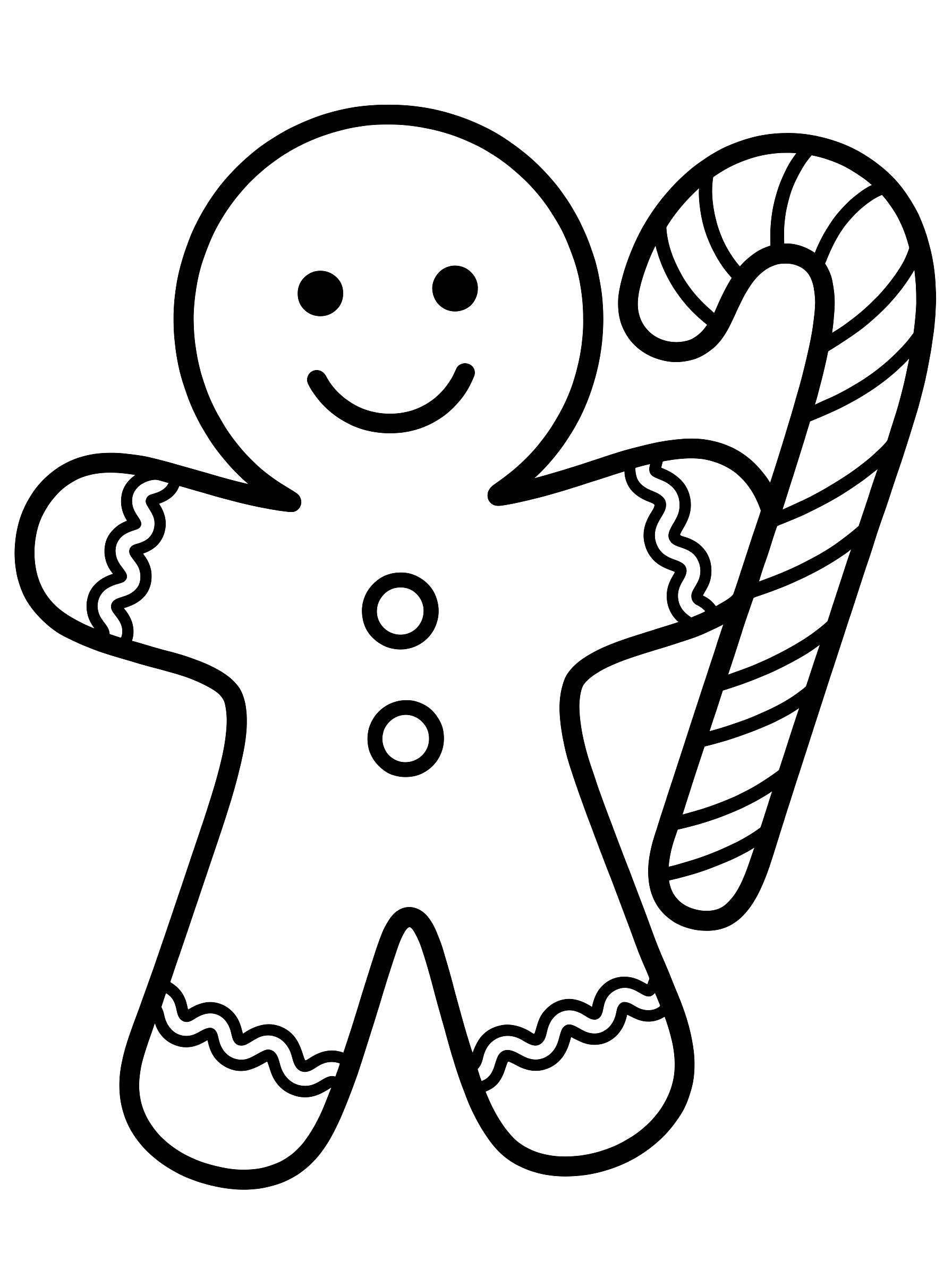 Gingerbread friend coloring page to print